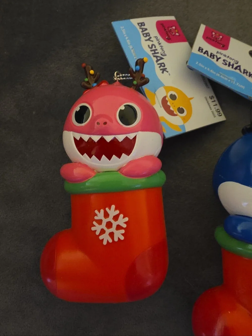 NWT Mama Shark & Daddy Shark In Stockings Christmas Tree Ornaments Kurt S. Adler